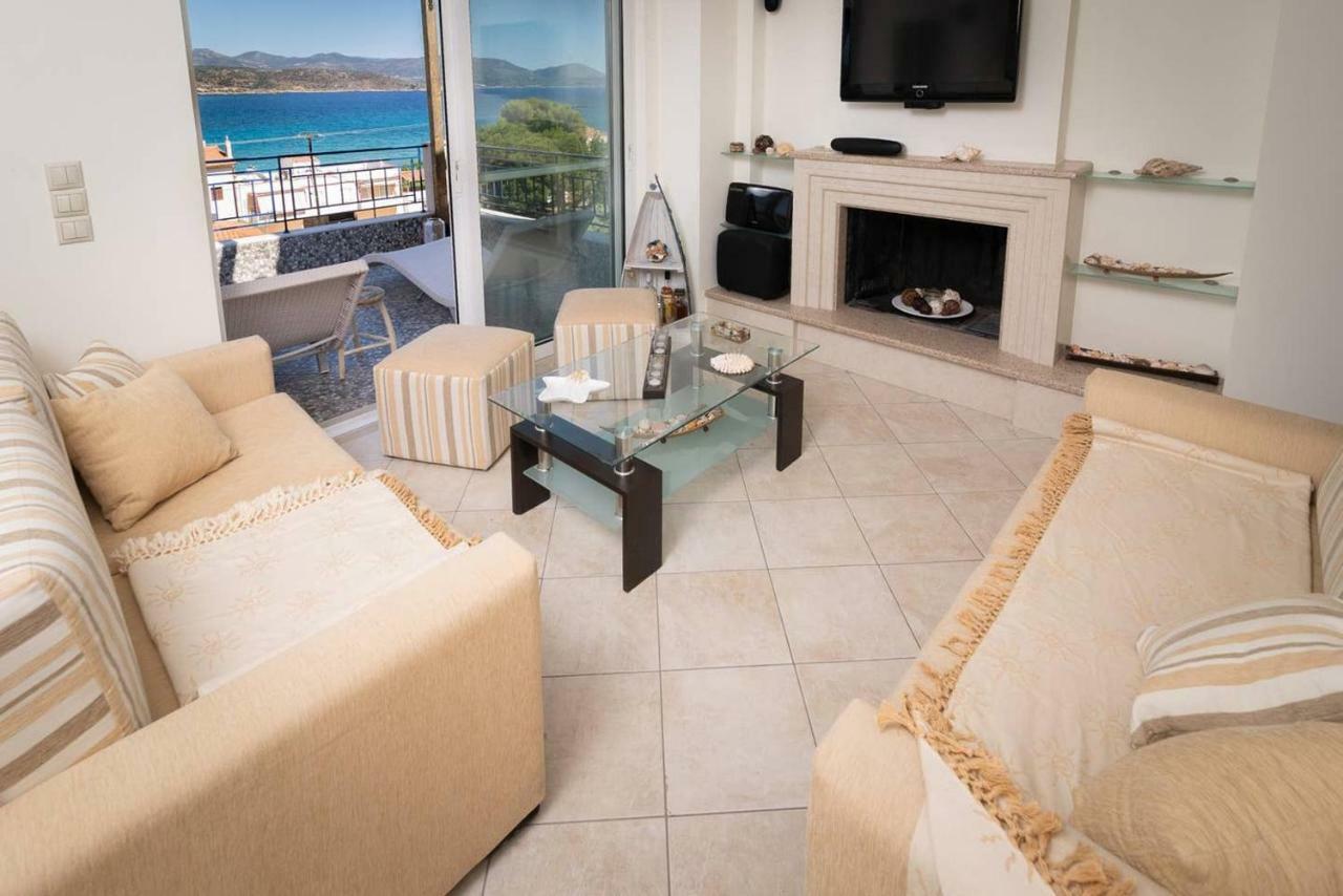 Seaview Flat Steps To The Beach Karavostasi  Exterior photo